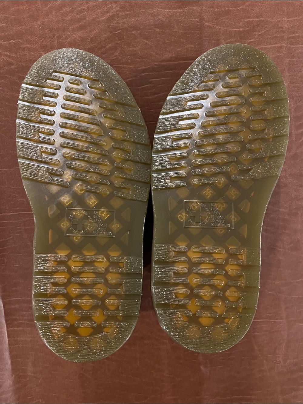 New Open Box DR.MARTENS Dunnet Flower Leather Sandals Women's Size US 7 Brown - Picture 5 of 7